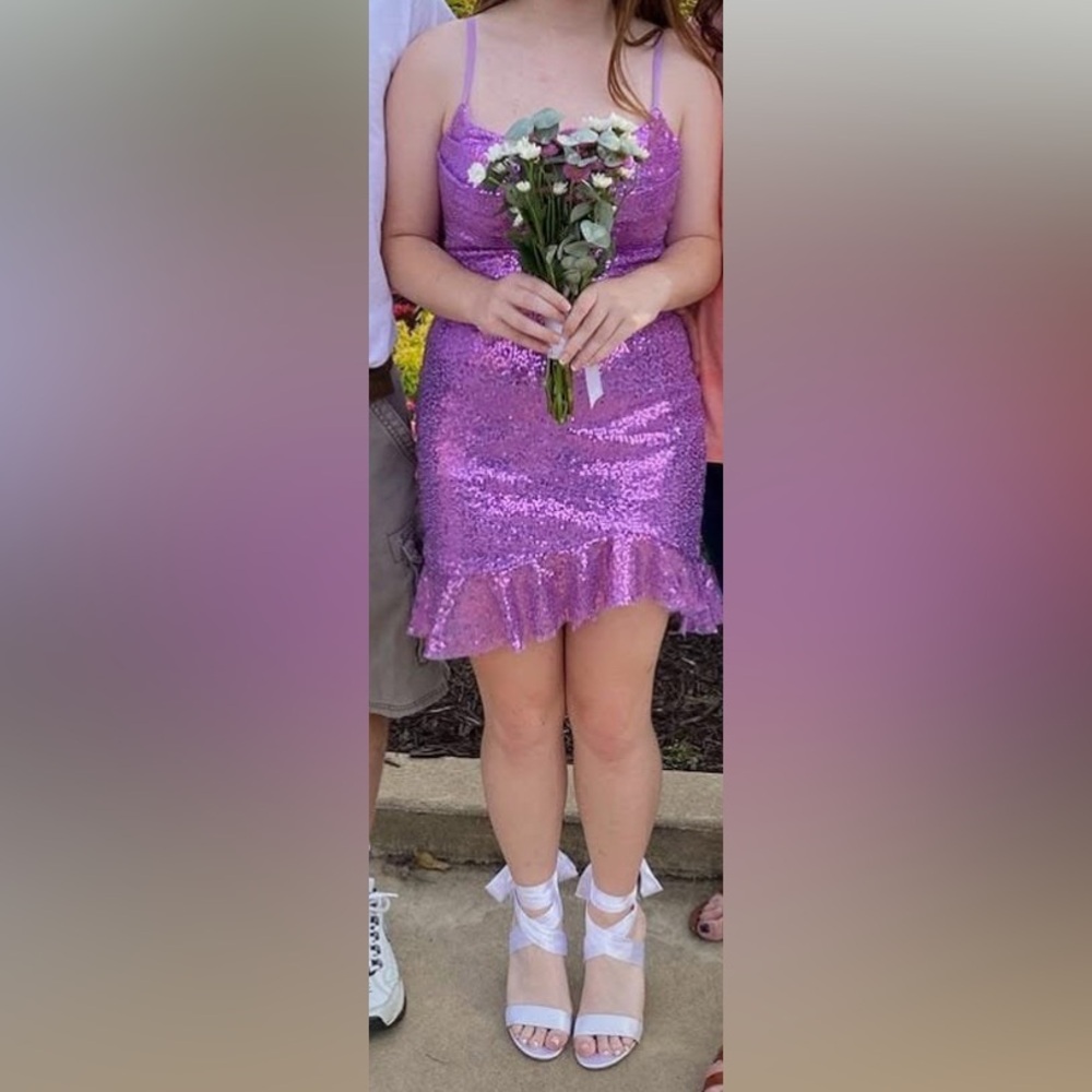 Purple Sequin Dress